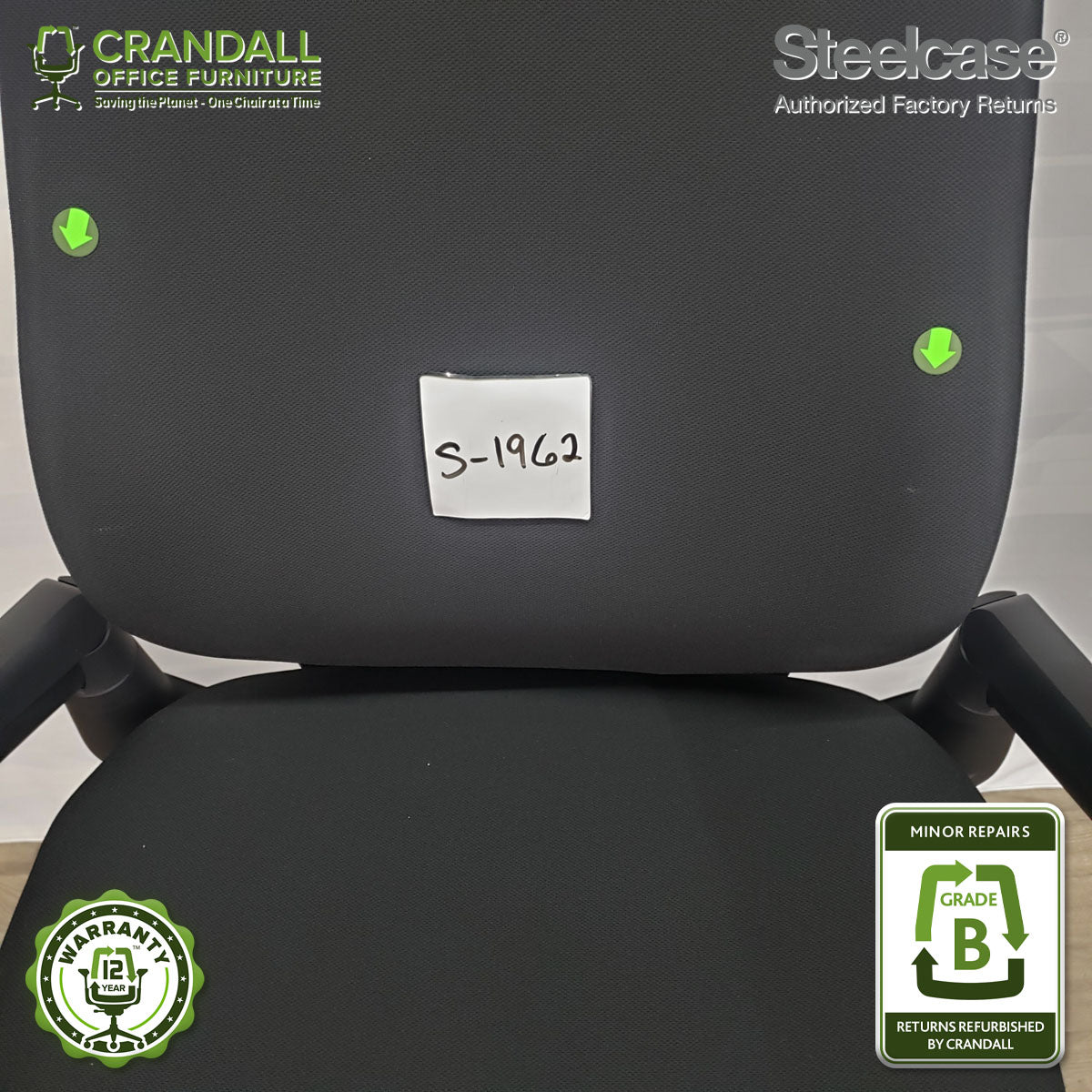 S-1962 - Steelcase Gesture with Headrest - Grade B