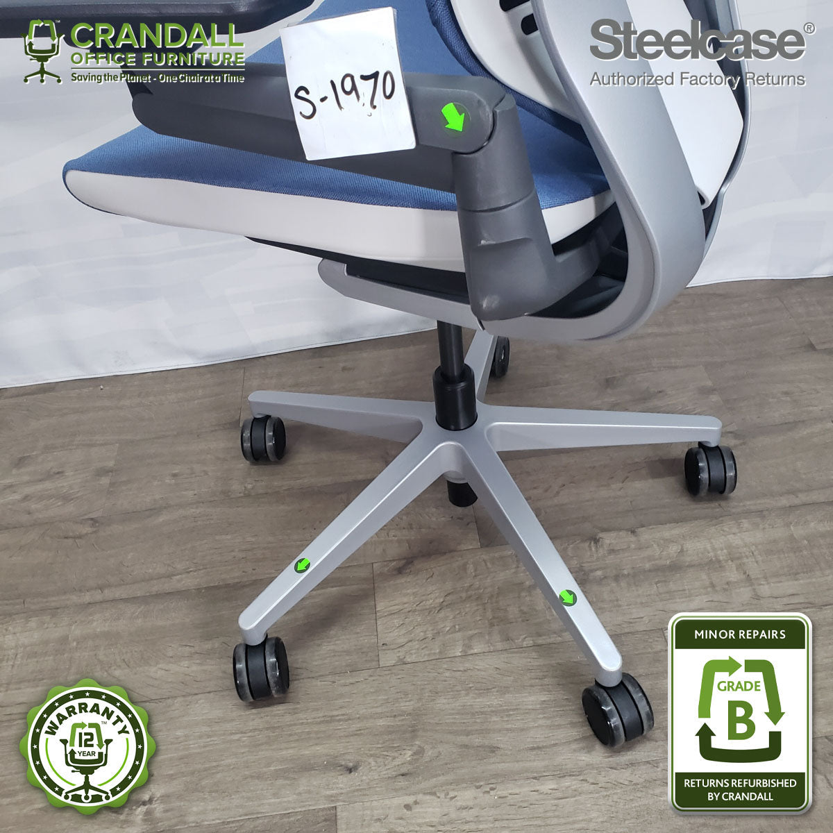 S-1970 - Steelcase Gesture with Headrest - Grade B
