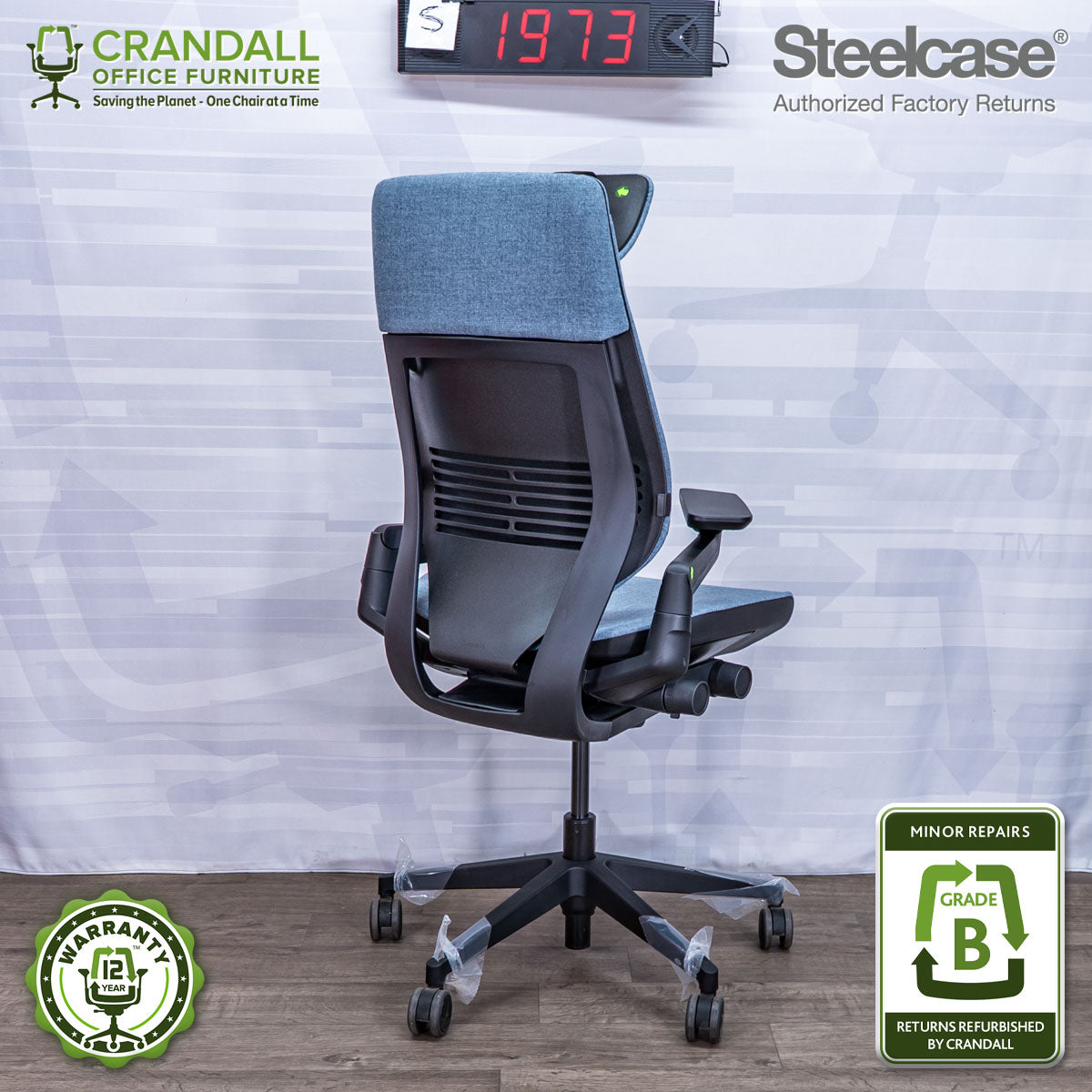 S-1973 - Steelcase Gesture with Headrest - Grade B