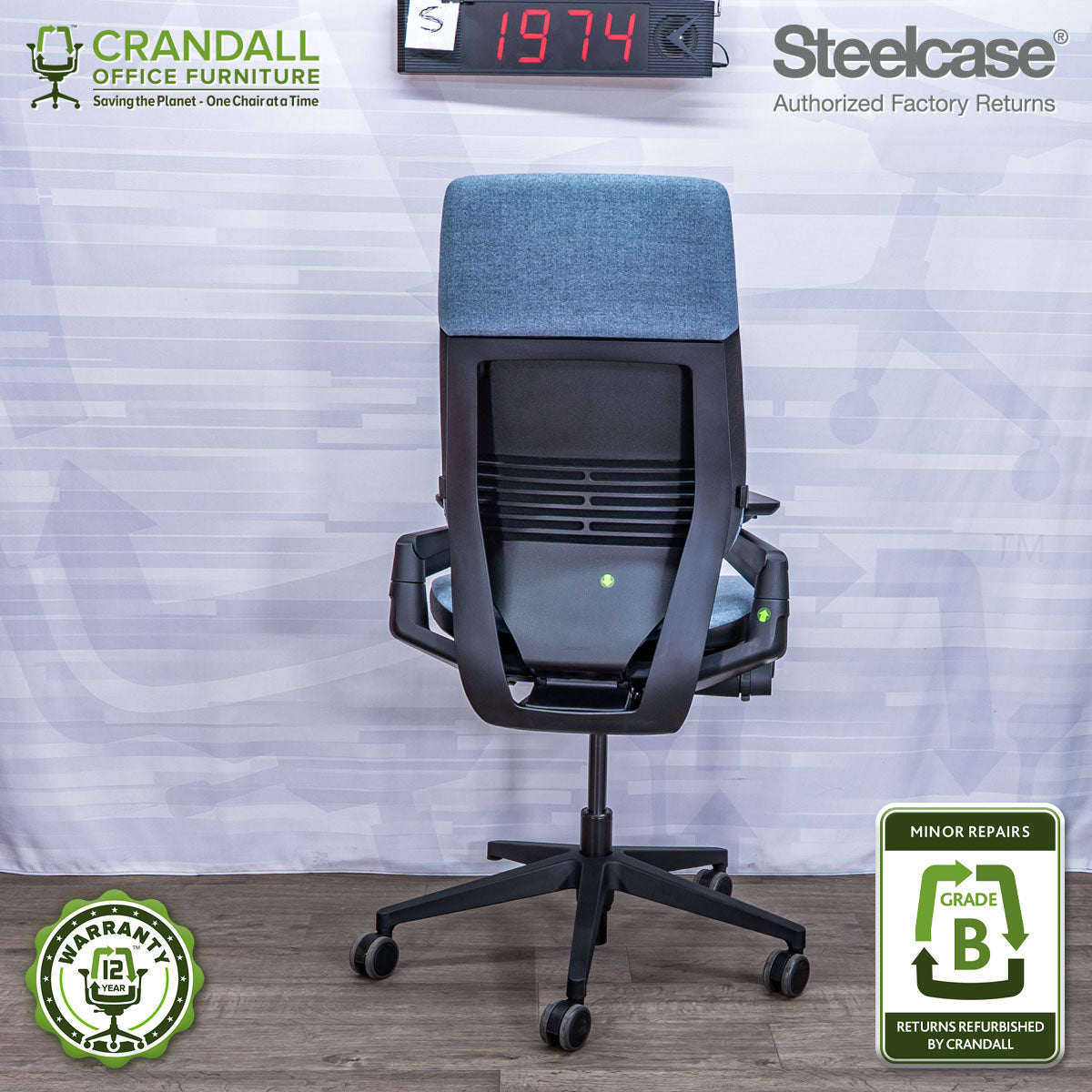 S-1974 - Steelcase Gesture with Headrest - Grade B