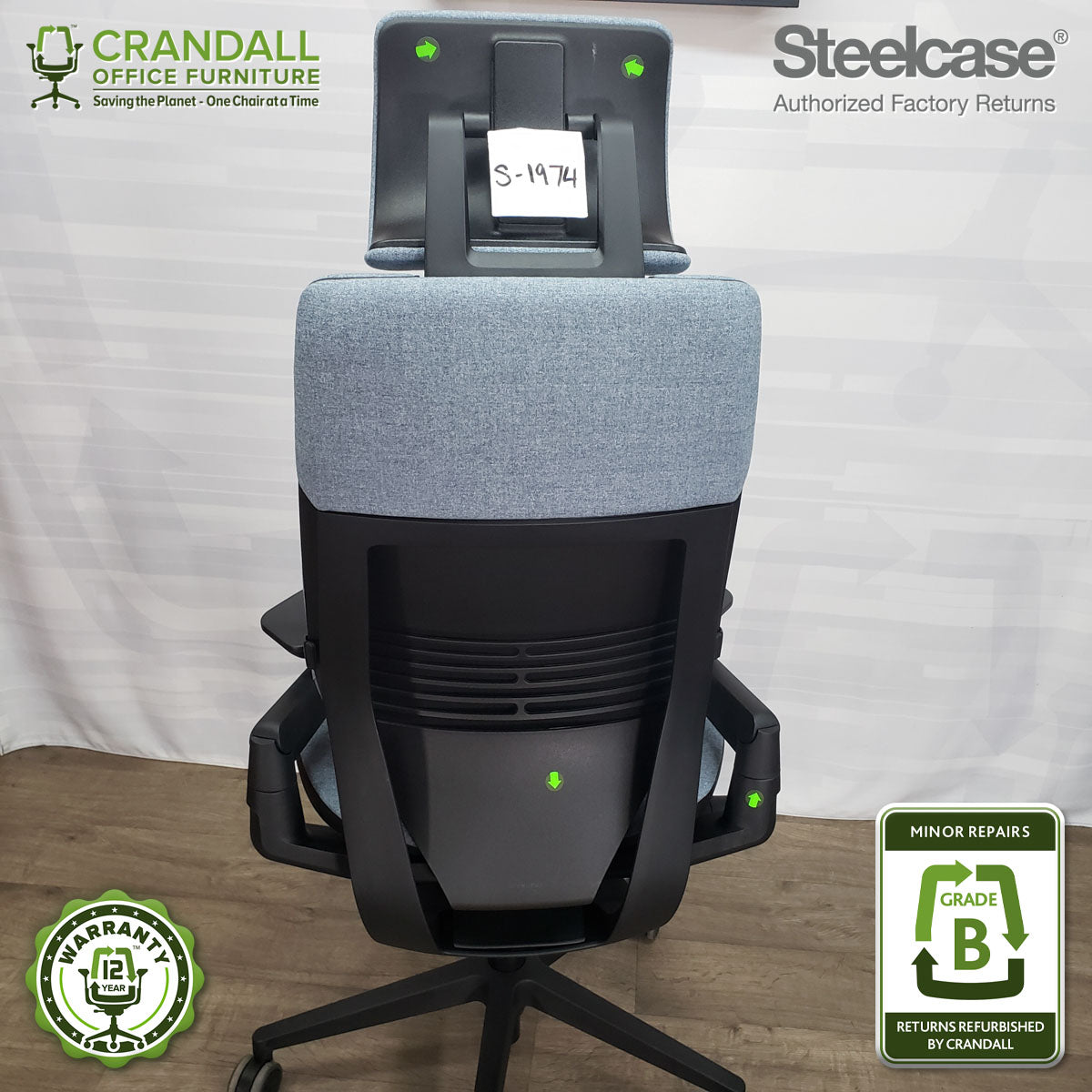 S-1974 - Steelcase Gesture with Headrest - Grade B