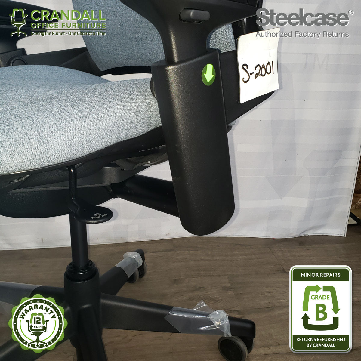 S-2001 - Steelcase V2 Leap - Grade B