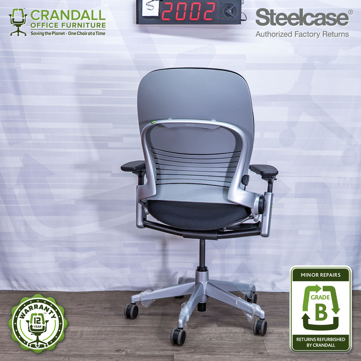 S-2002 - Steelcase V2 Leap - Grade B