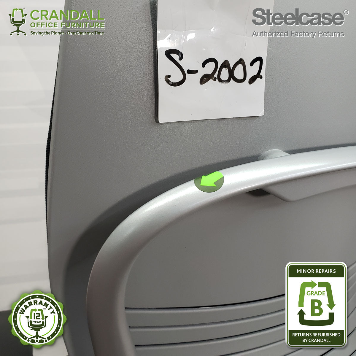 S-2002 - Steelcase V2 Leap - Grade B