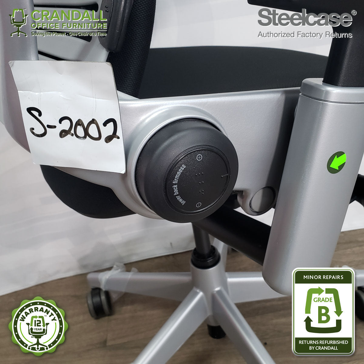S-2002 - Steelcase V2 Leap - Grade B