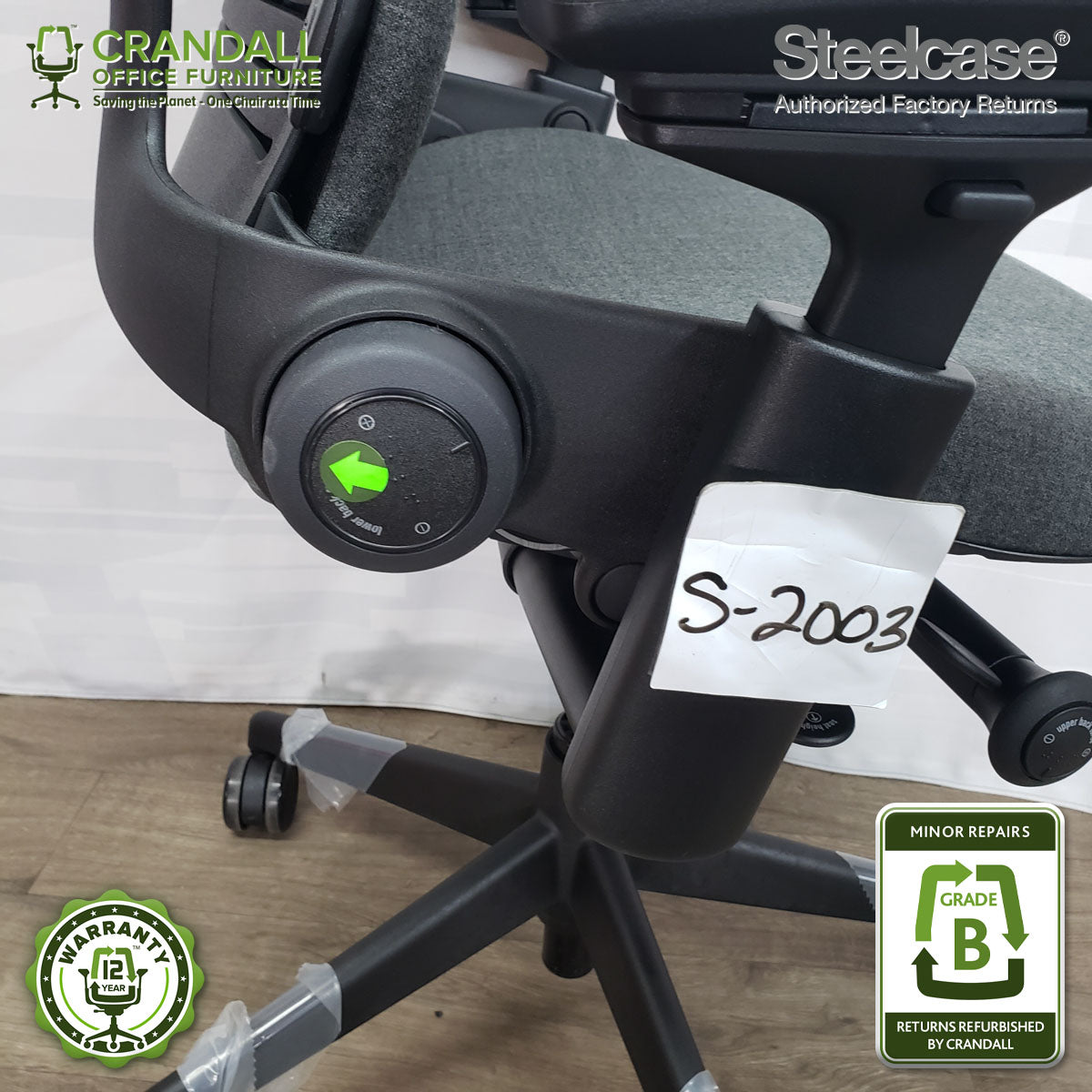 S-2003 - Steelcase V2 Leap - Grade B