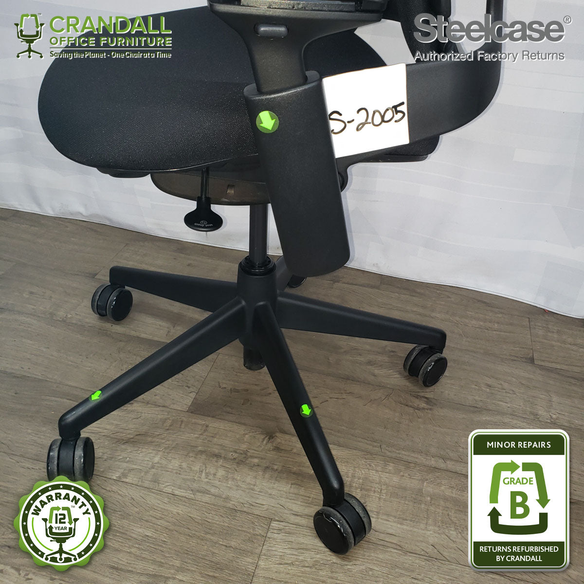 S-2005 - Steelcase V2 Leap - Grade B