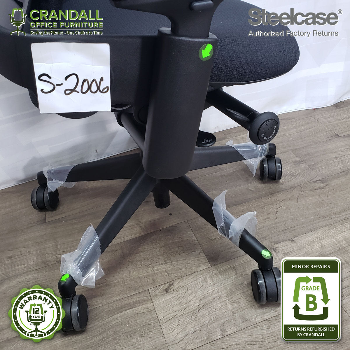 S-2006 - Steelcase V2 Leap - Grade B