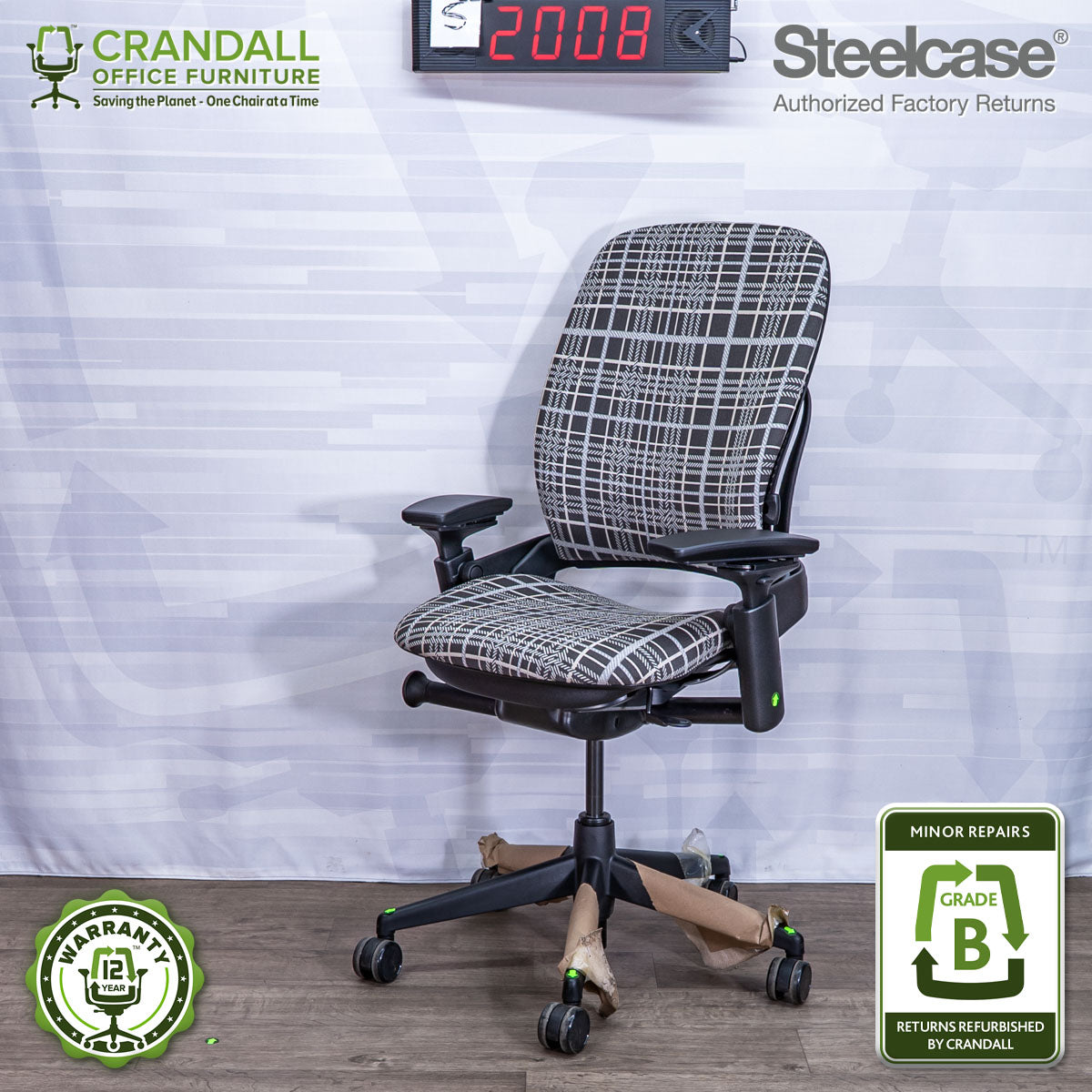 S-2008 - Steelcase V2 Leap - Grade B