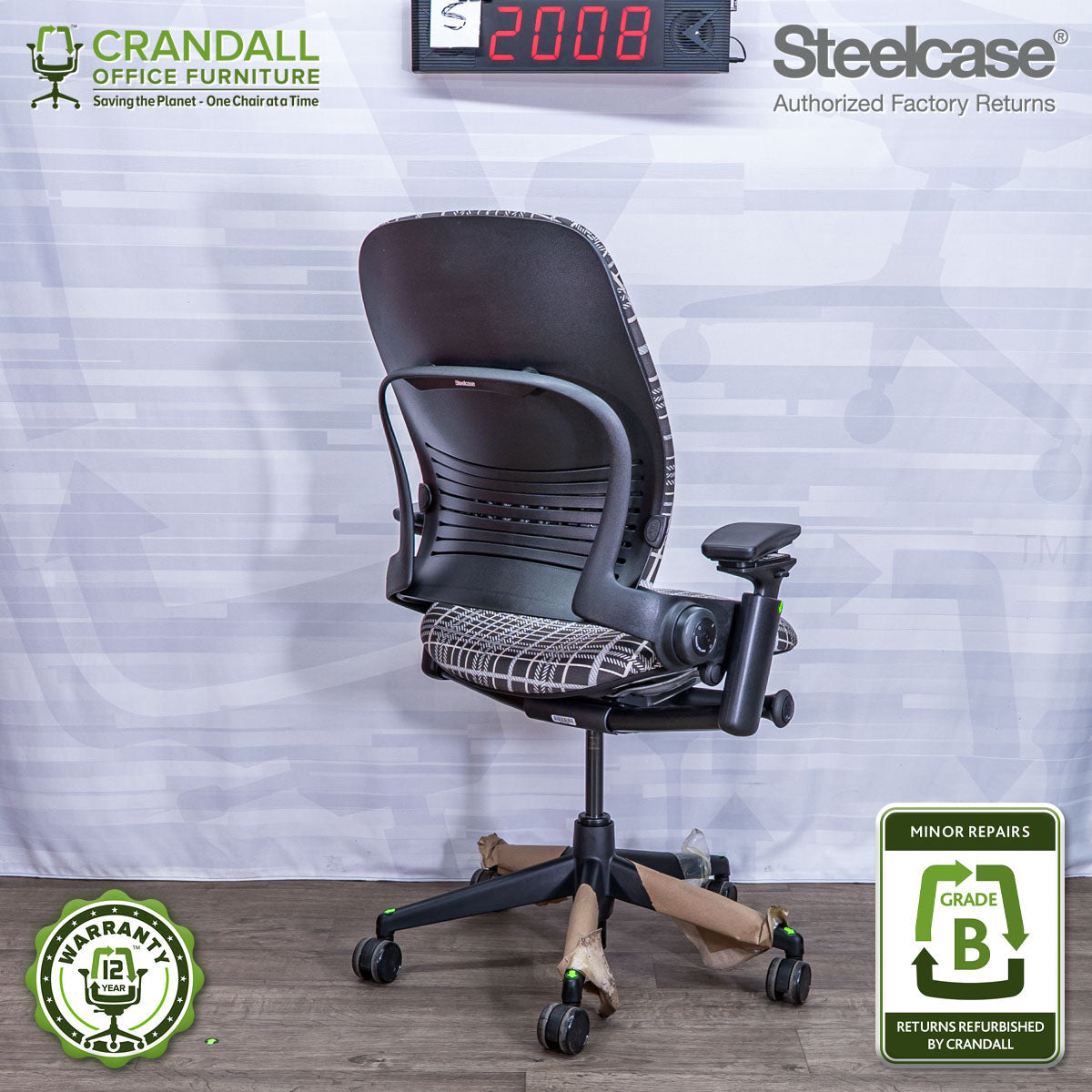 S-2008 - Steelcase V2 Leap - Grade B