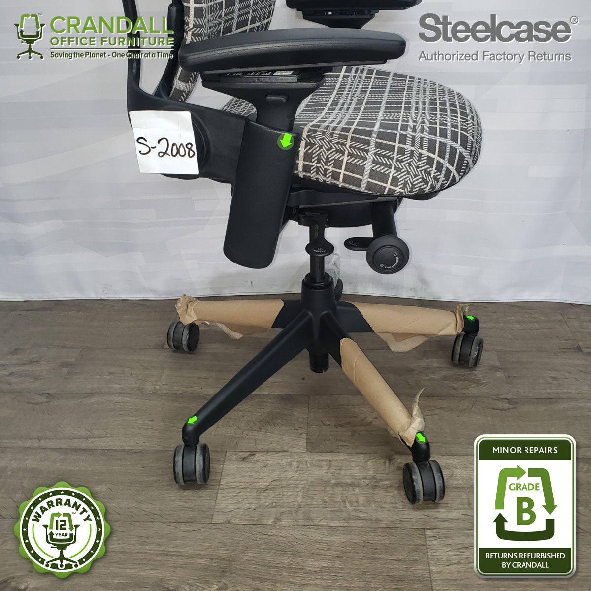 S-2008 - Steelcase V2 Leap - Grade B