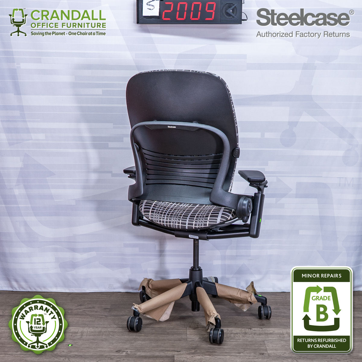 S-2009 - Steelcase V2 Leap - Grade B