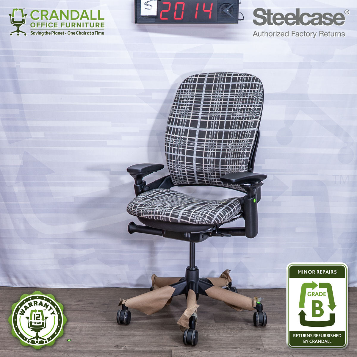 S-2014 - Steelcase V2 Leap - Grade B