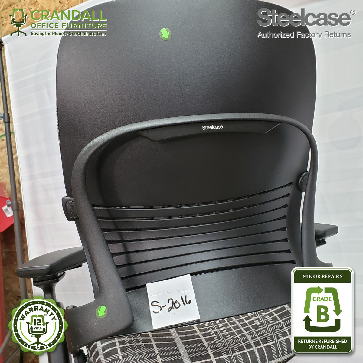 S-2016 - Steelcase V2 Leap - Grade B