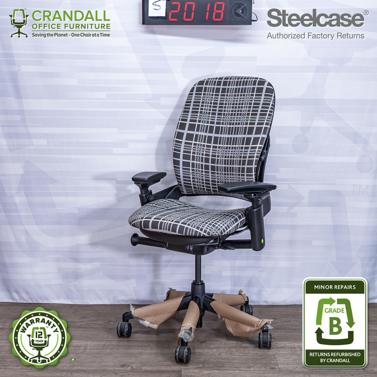 S-2018 - Steelcase V2 Leap - Grade B
