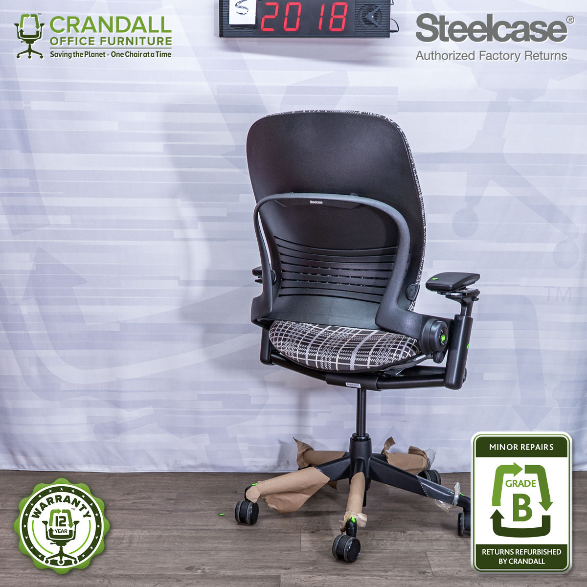 S-2018 - Steelcase V2 Leap - Grade B