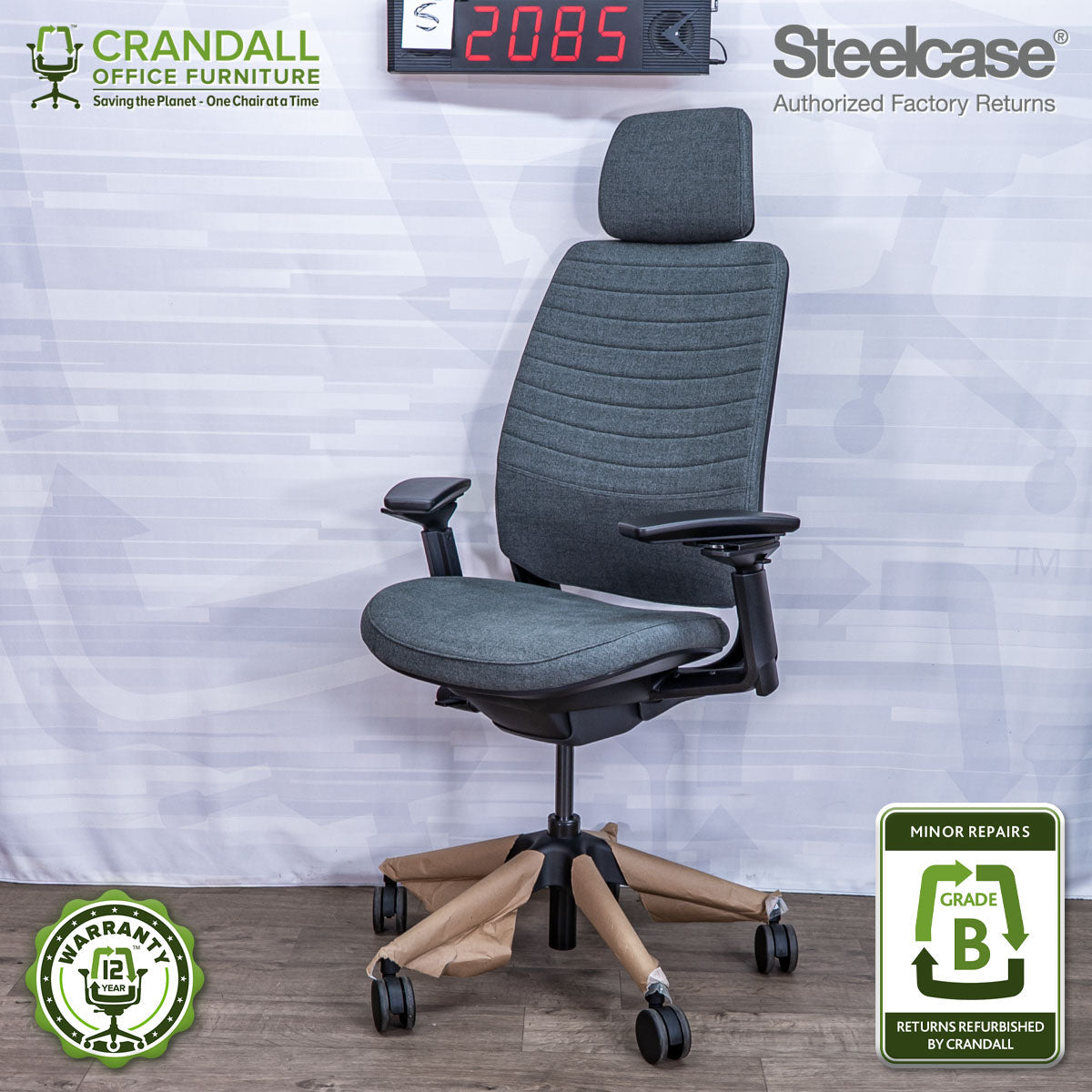 S-2085 - Steelcase Series 2 with Headrest - Grade B
