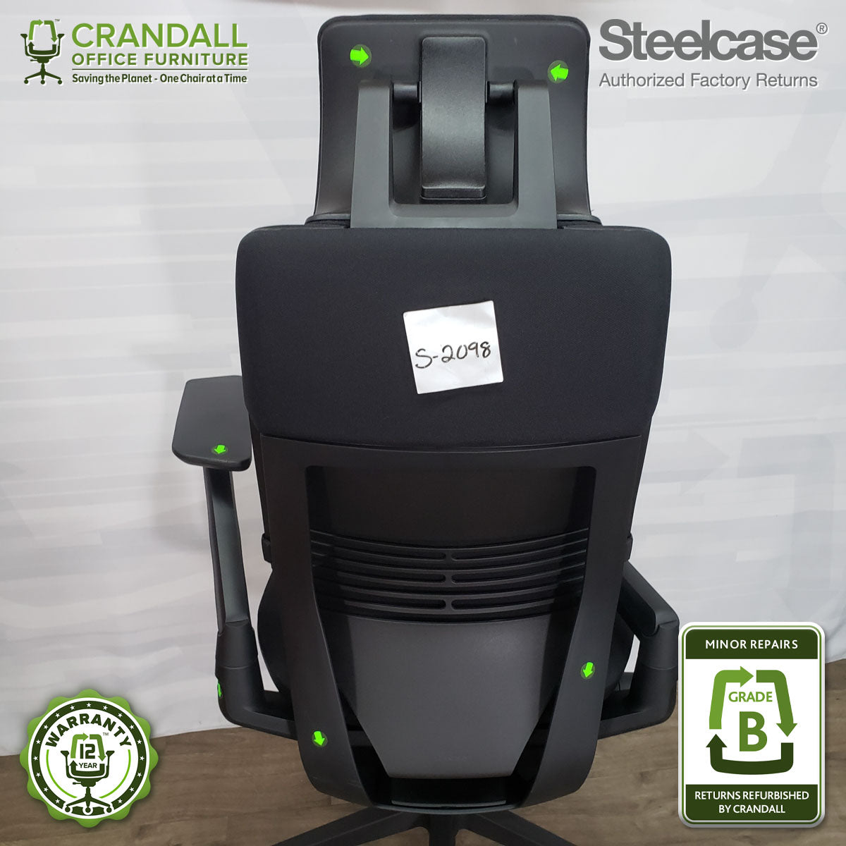 S-2098 - Steelcase Gesture with Headrest - Grade B