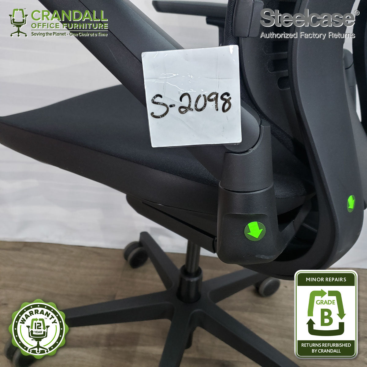 S-2098 - Steelcase Gesture with Headrest - Grade B
