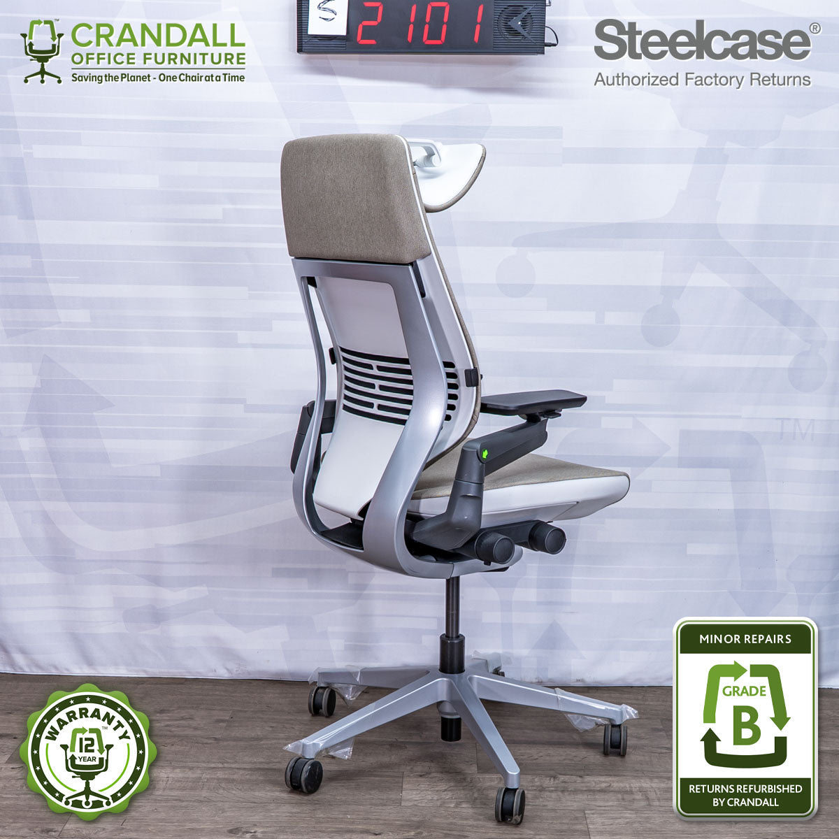 S-2101 - Steelcase Gesture with Headrest - Grade B