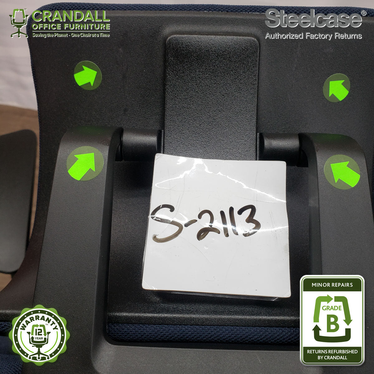 S-2113 - Steelcase Gesture with Headrest - Grade B