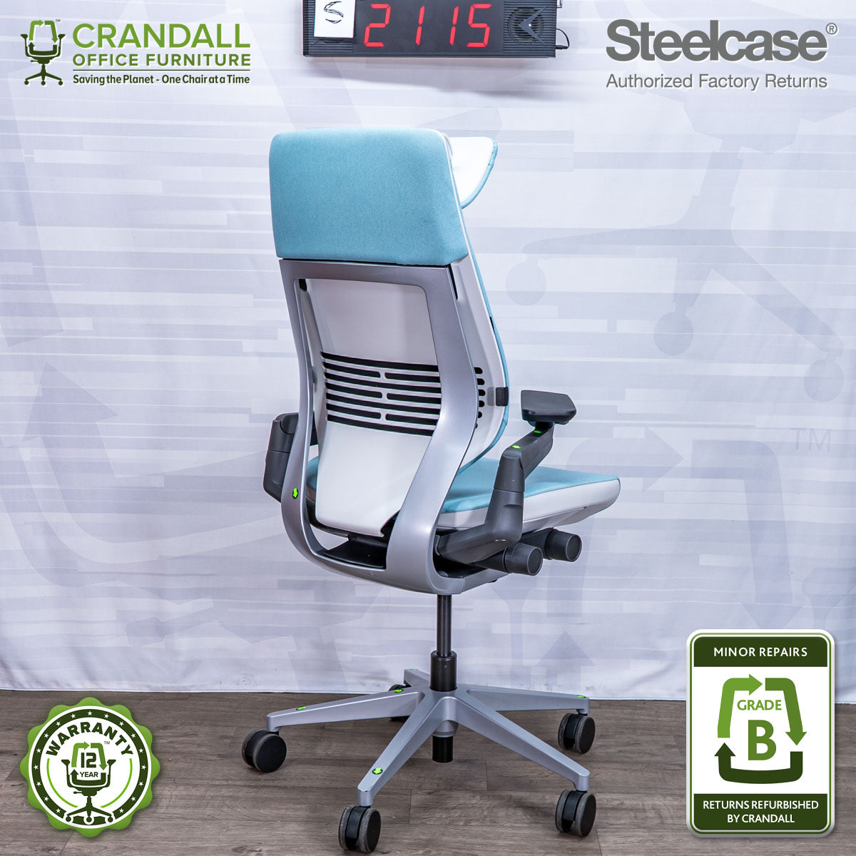 S-2115 - Steelcase Gesture with Headrest - Grade B