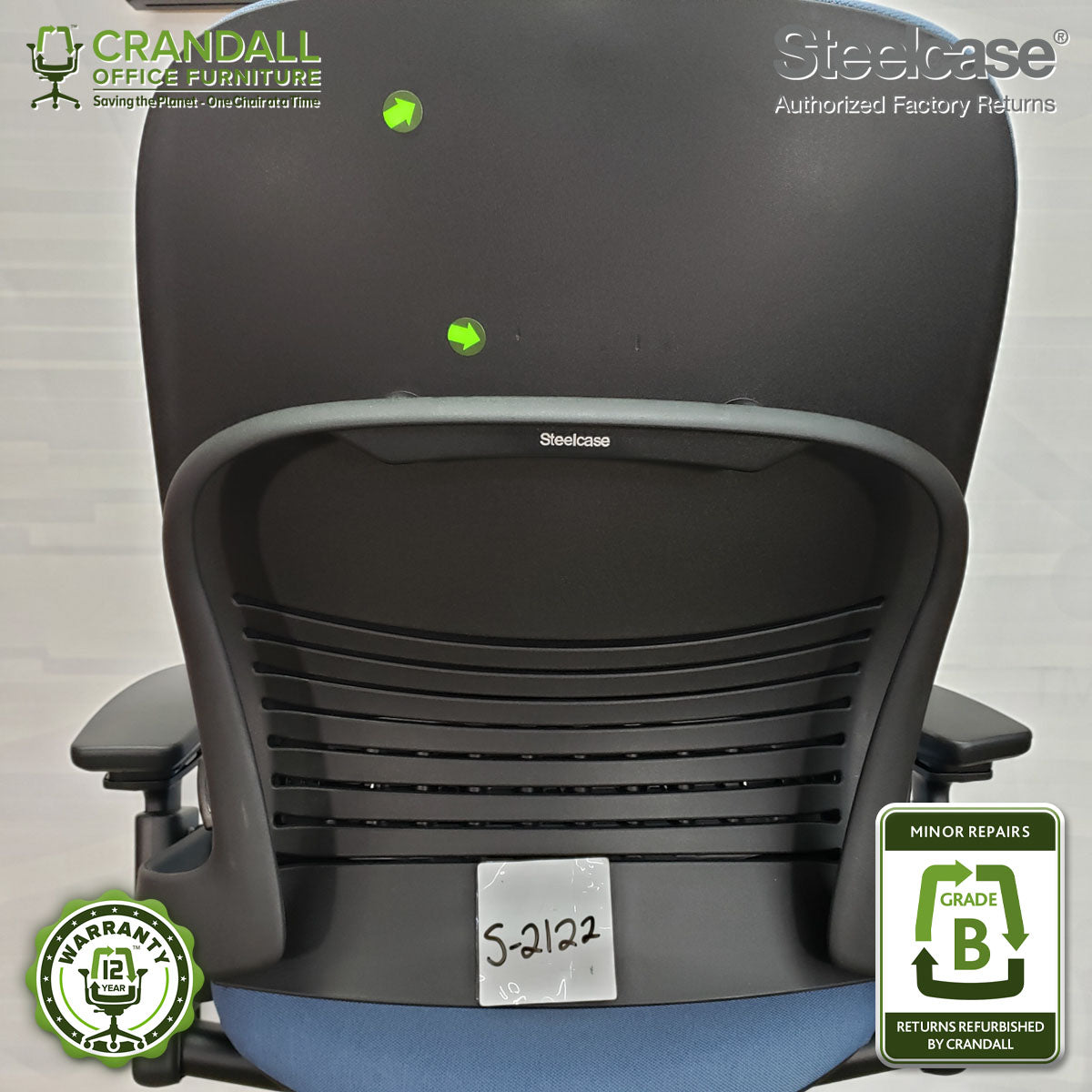 S-2122 - Steelcase V2 Leap - Grade B