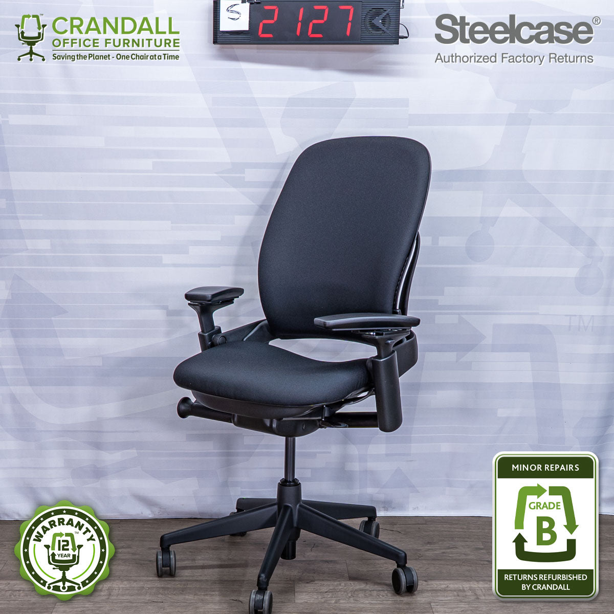 S-2127 - Steelcase V2 Leap - Grade B