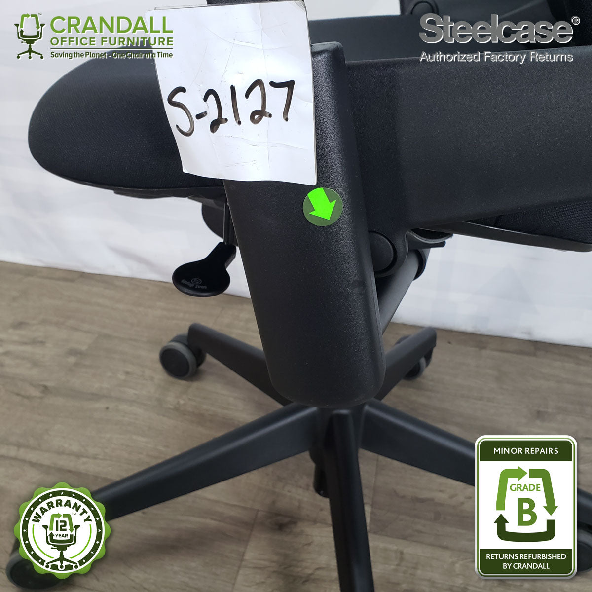 S-2127 - Steelcase V2 Leap - Grade B