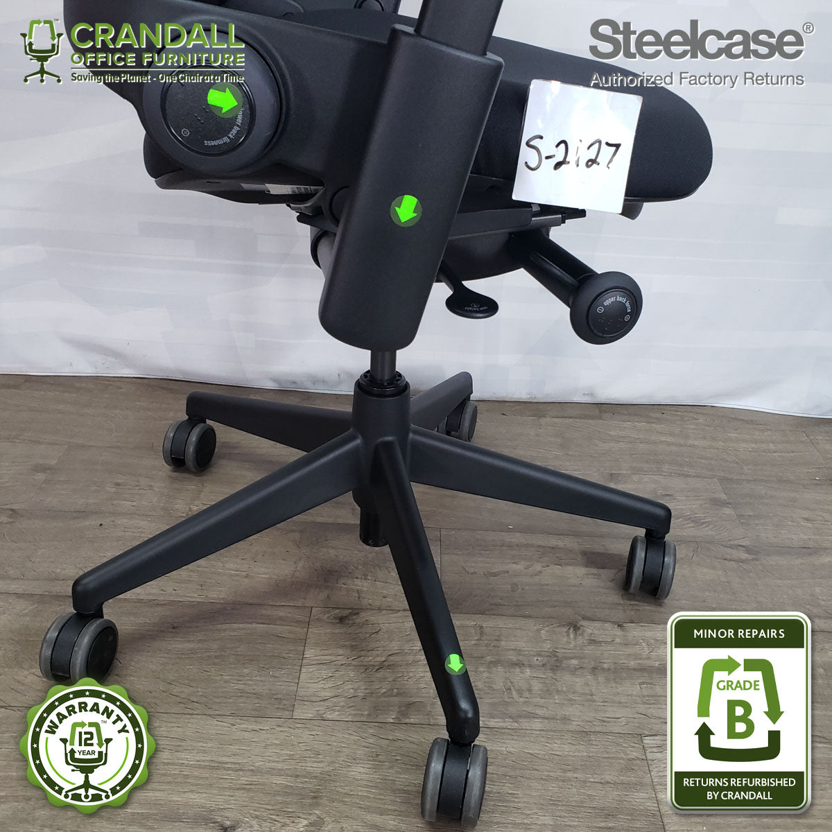 S-2127 - Steelcase V2 Leap - Grade B