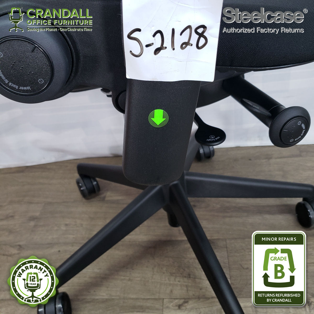 S-2128 - Steelcase V2 Leap - Grade B