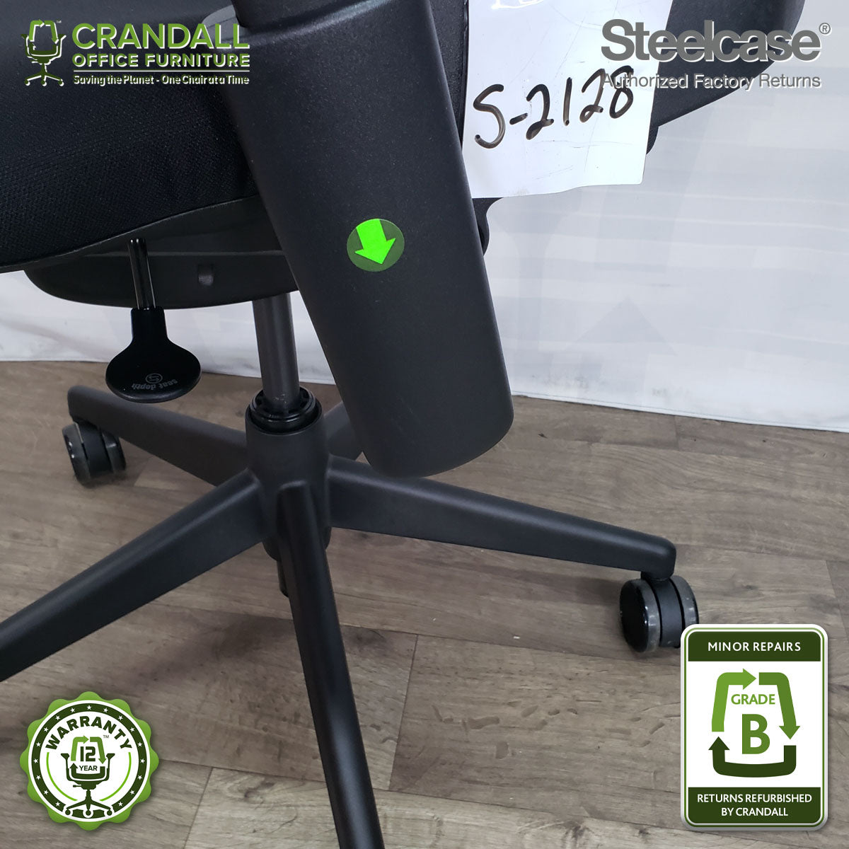 S-2128 - Steelcase V2 Leap - Grade B