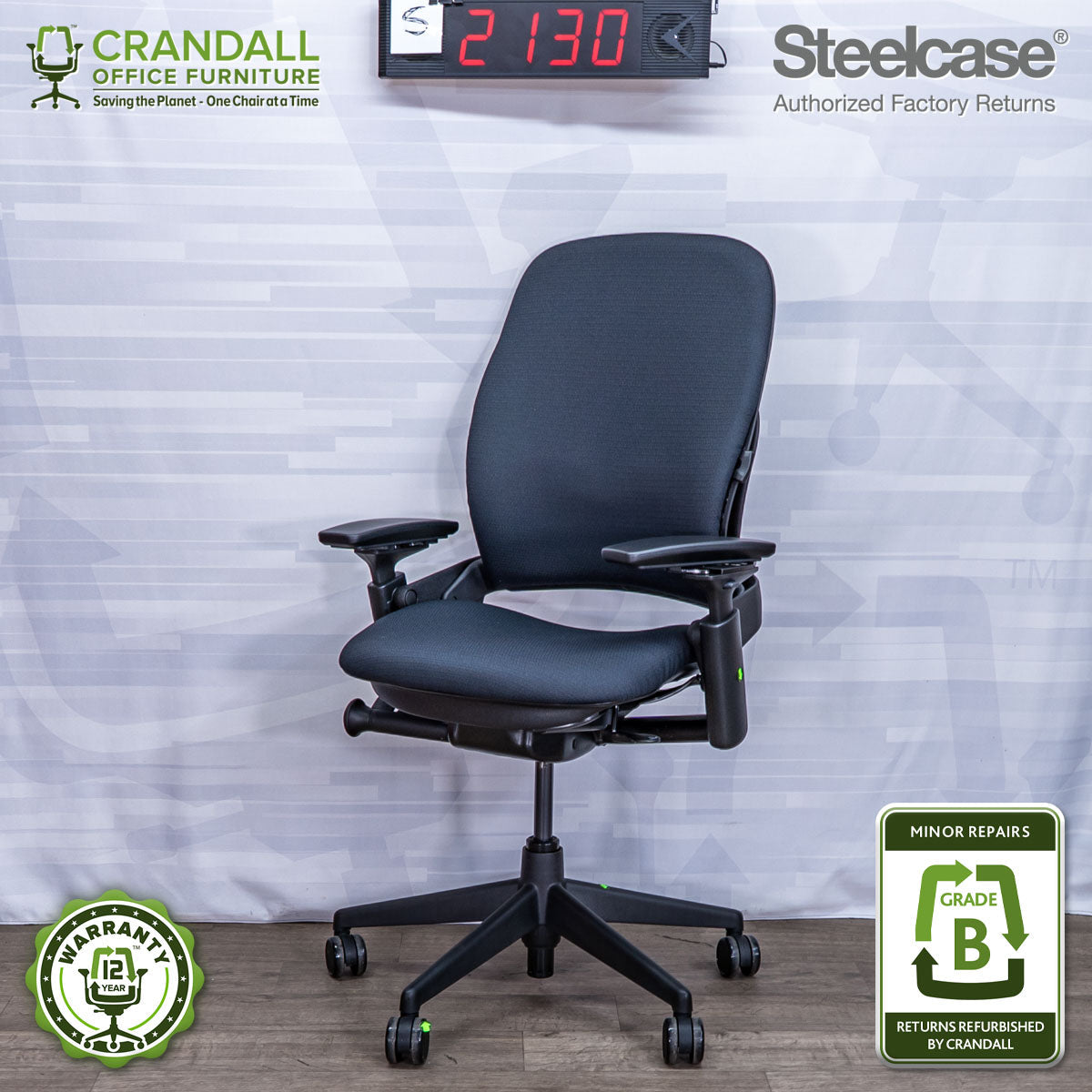 S-2130 - Steelcase V2 Leap - Grade B