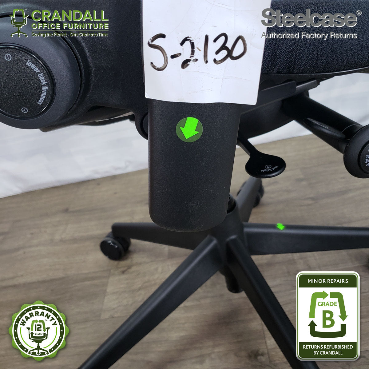 S-2130 - Steelcase V2 Leap - Grade B