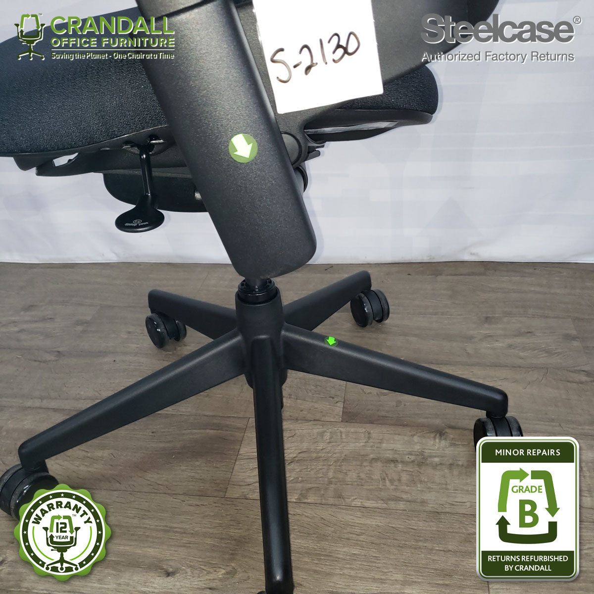 S-2130 - Steelcase V2 Leap - Grade B