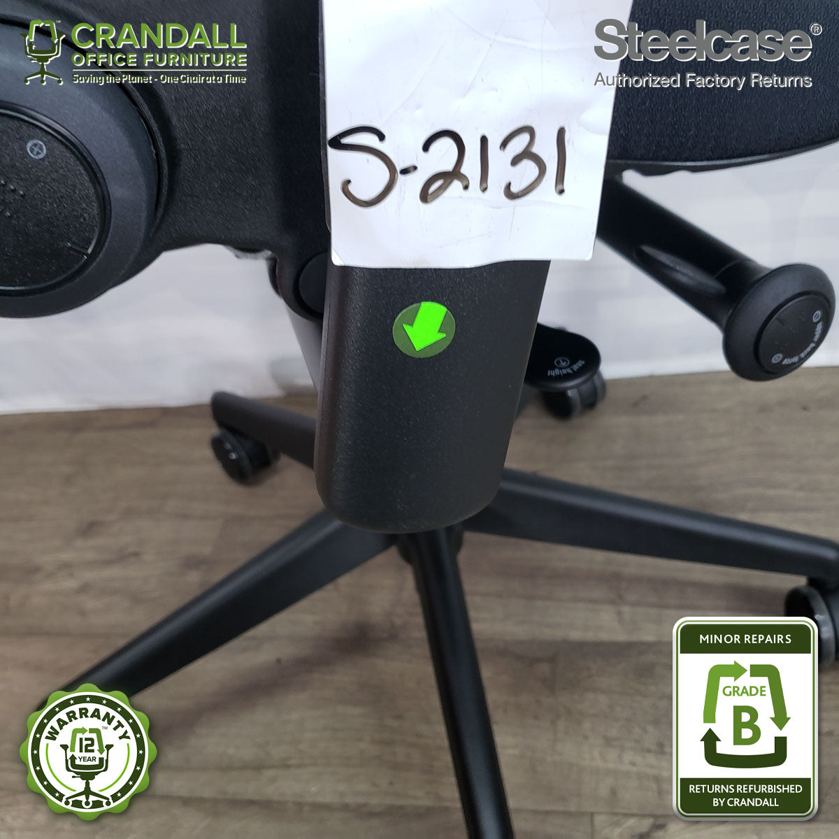 S-2131 - Steelcase V2 Leap - Grade B