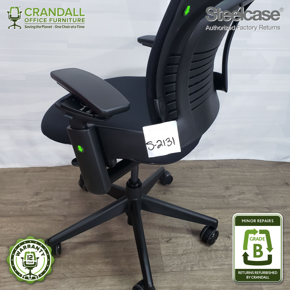 S-2131 - Steelcase V2 Leap - Grade B