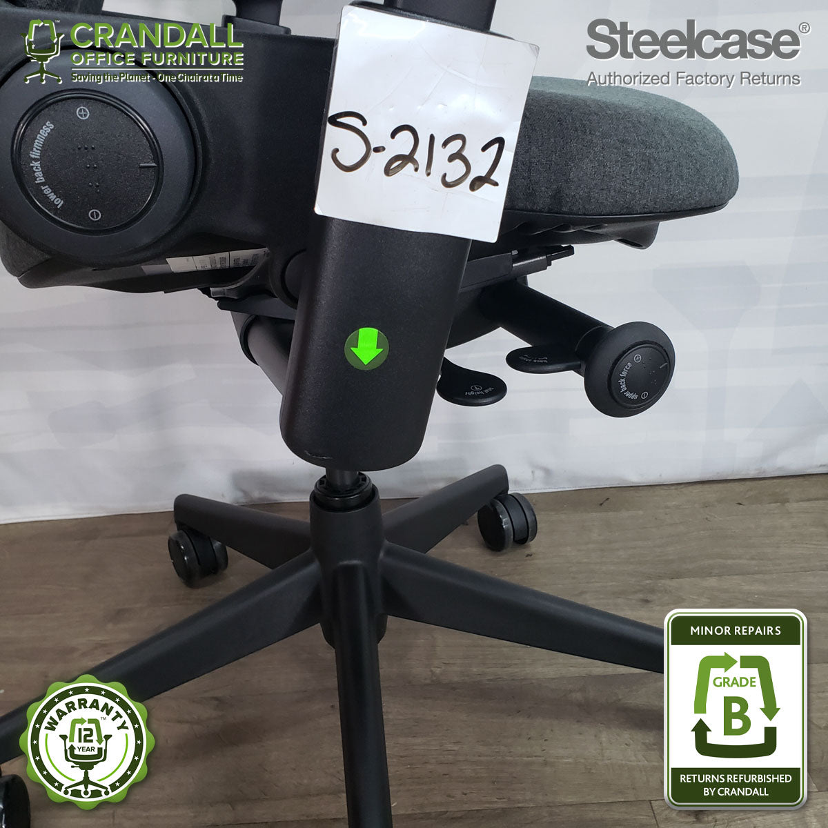 S-2132 - Steelcase V2 Leap - Grade B