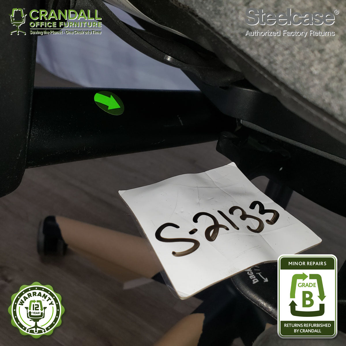 S-2133 - Steelcase V2 Leap - Grade B