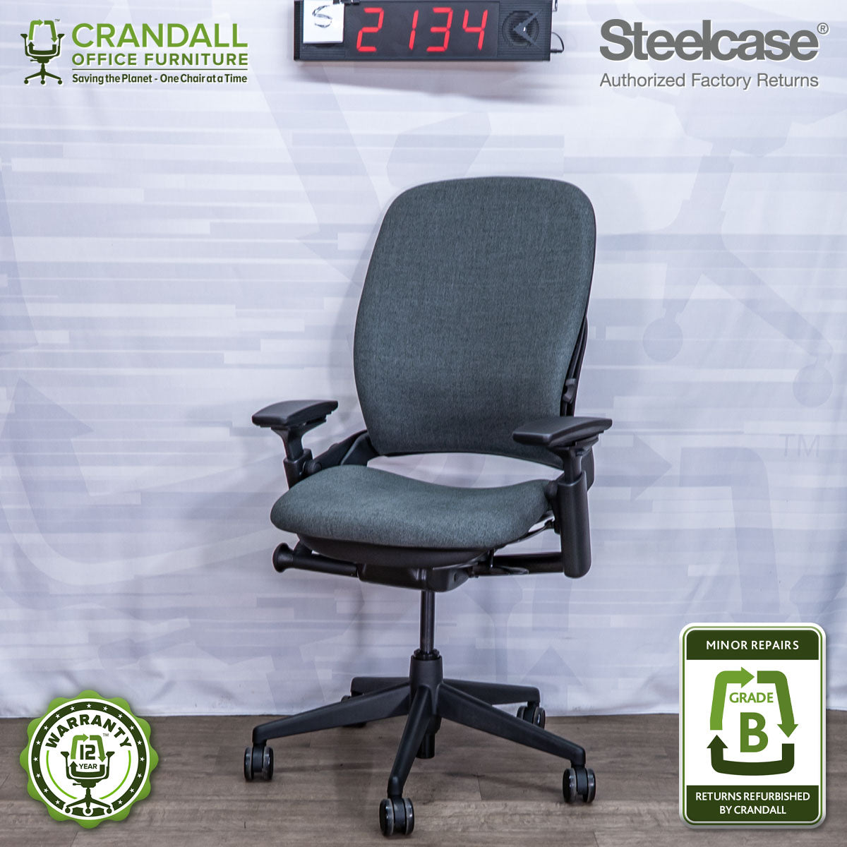 S-2134 - Steelcase V2 Leap - Grade B