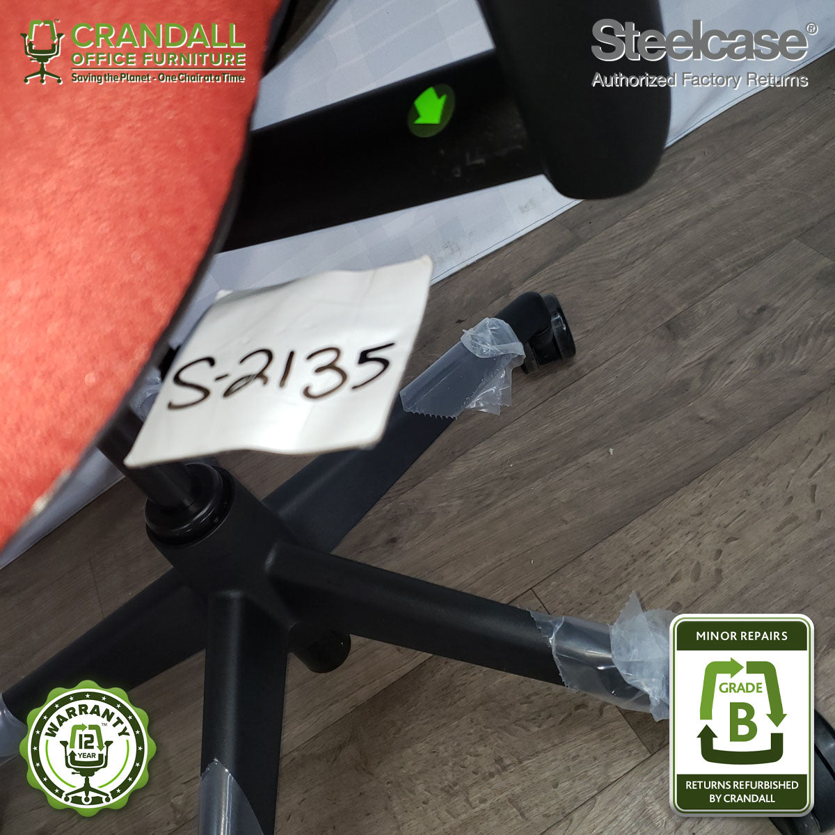 S-2135 - Steelcase V2 Leap - Grade B