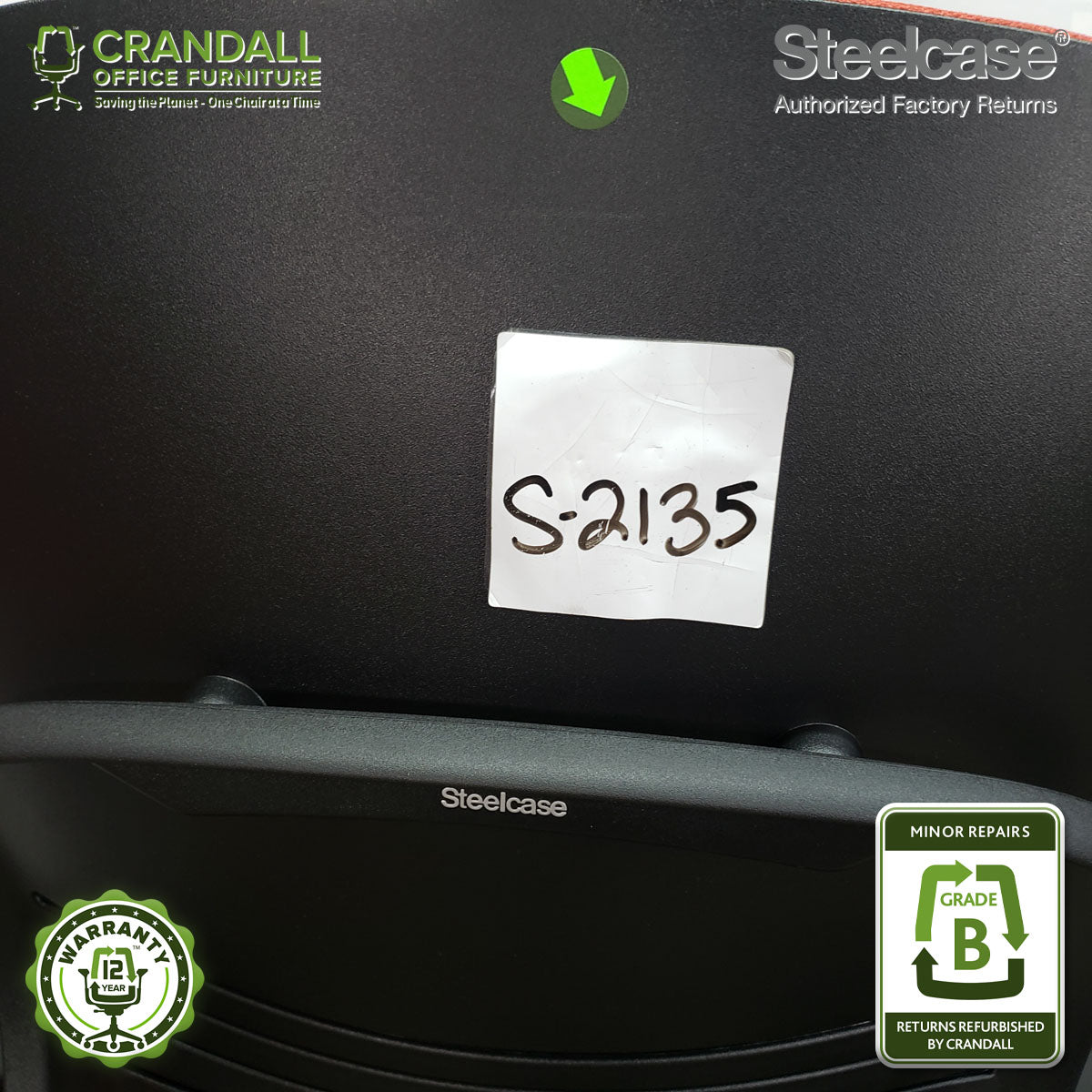 S-2135 - Steelcase V2 Leap - Grade B