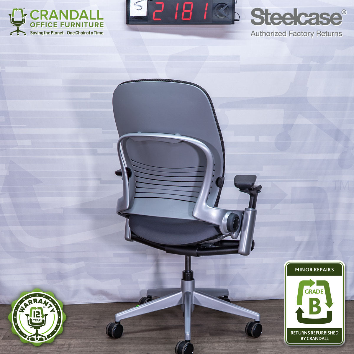 S-2181 - Steelcase V2 Leap - Grade B