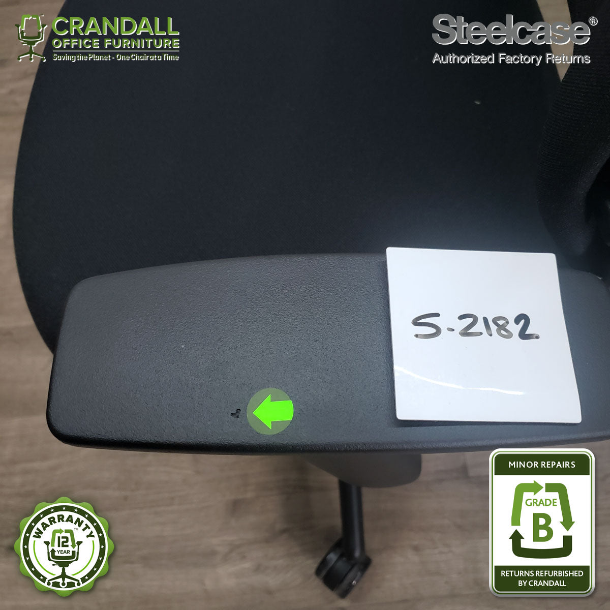 S-2182 - Steelcase V2 Leap - Grade B