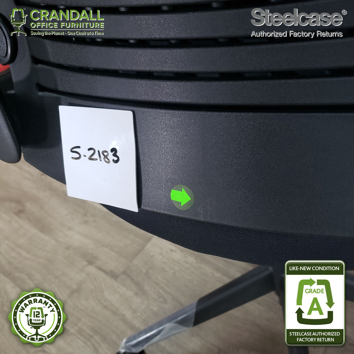 S-2183 - Steelcase V2 Leap - Grade B