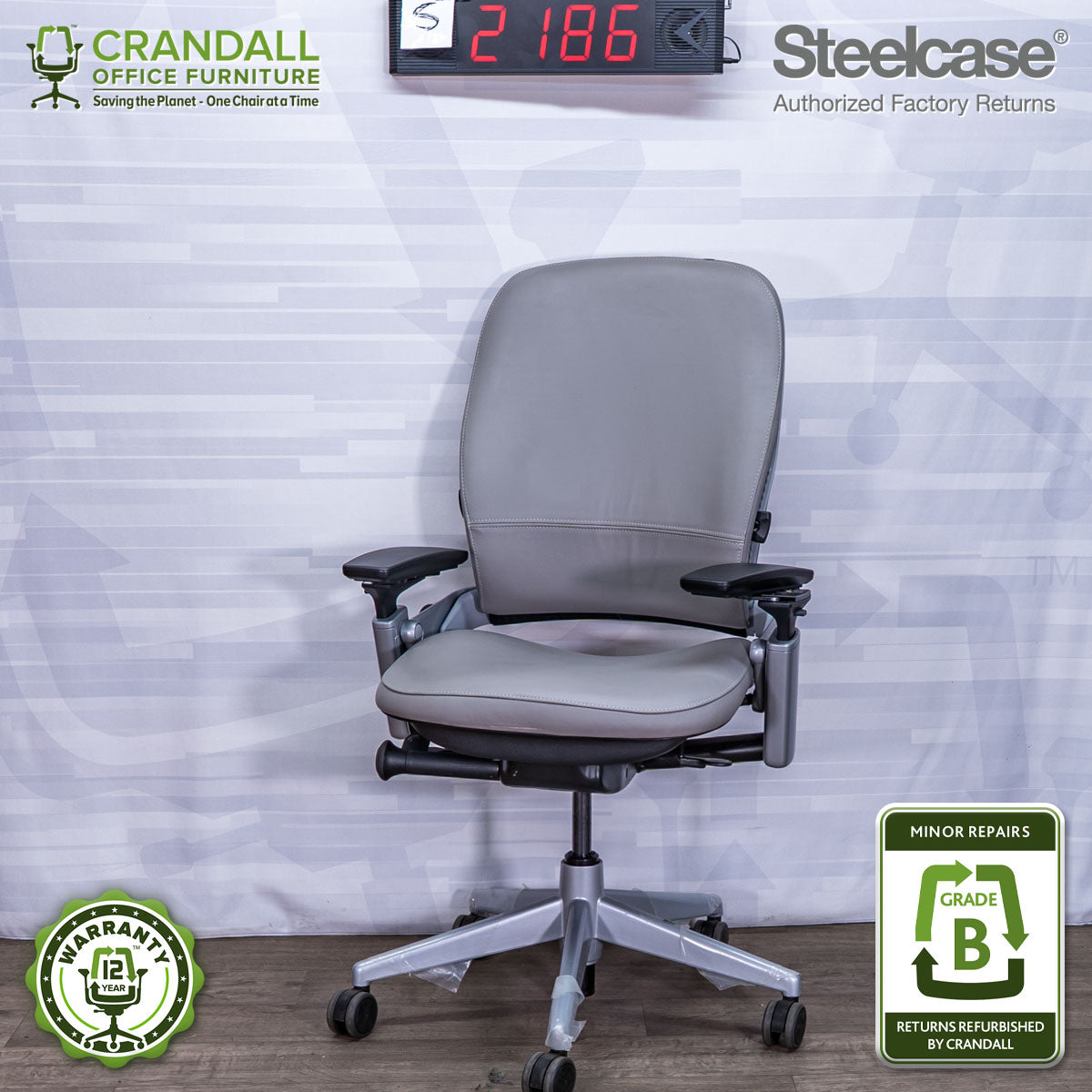 S-2186 - Steelcase V2 Leap - Grade B
