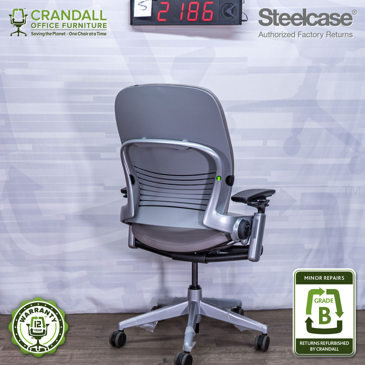 S-2186 - Steelcase V2 Leap - Grade B