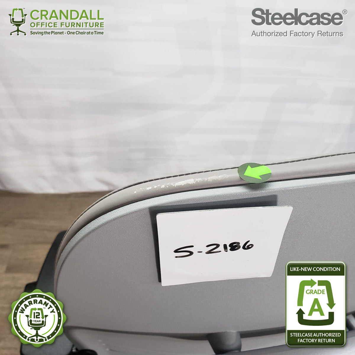 S-2186 - Steelcase V2 Leap - Grade B