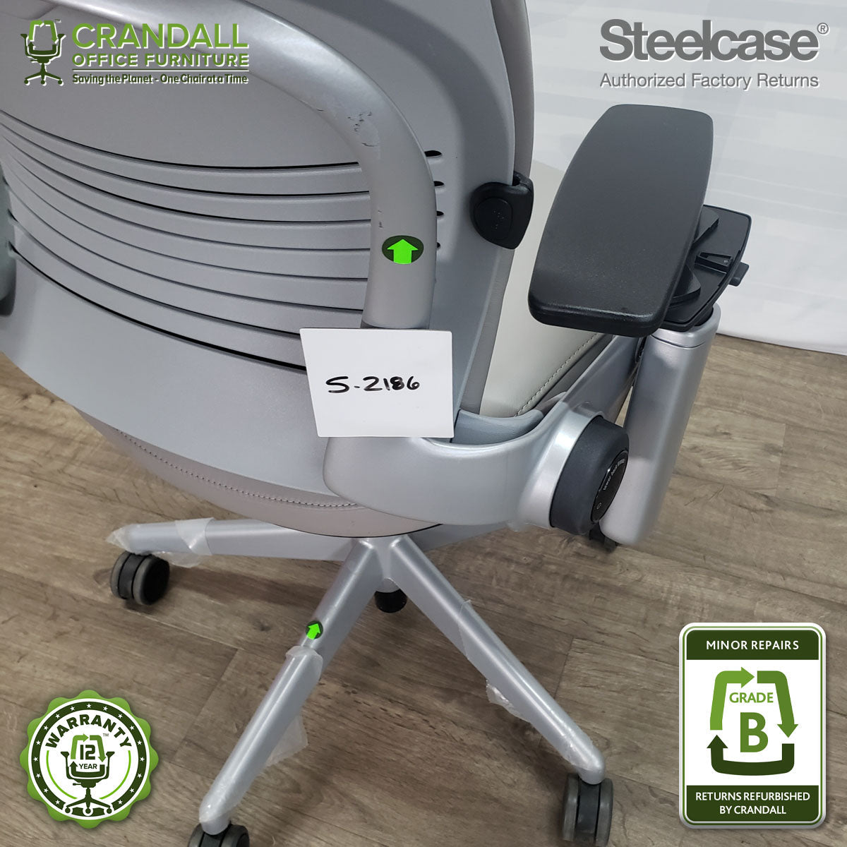 S-2186 - Steelcase V2 Leap - Grade B