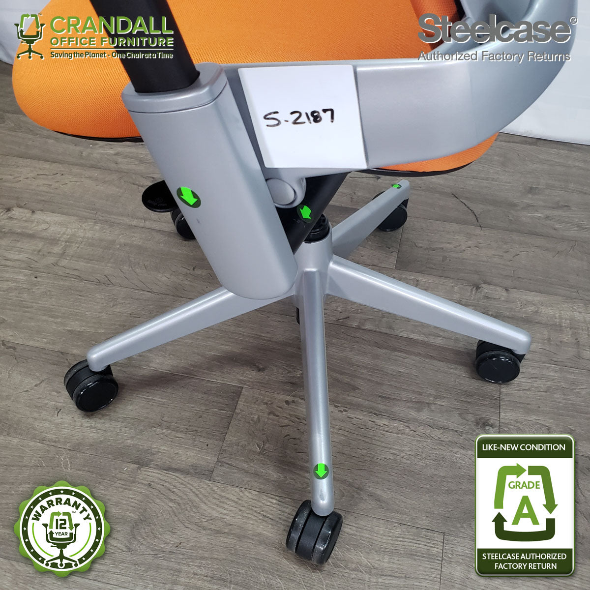 S-2187 - Steelcase V2 Leap - Grade B